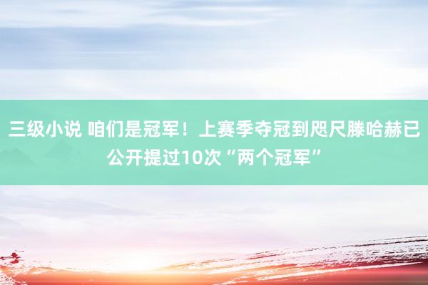 三级小说 咱们是冠军！上赛季夺冠到咫尺滕哈赫已公开提过10次“两个冠军”