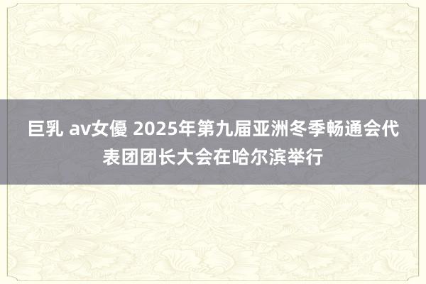 巨乳 av女優 2025年第九届亚洲冬季畅通会代表团团长大会在哈尔滨举行