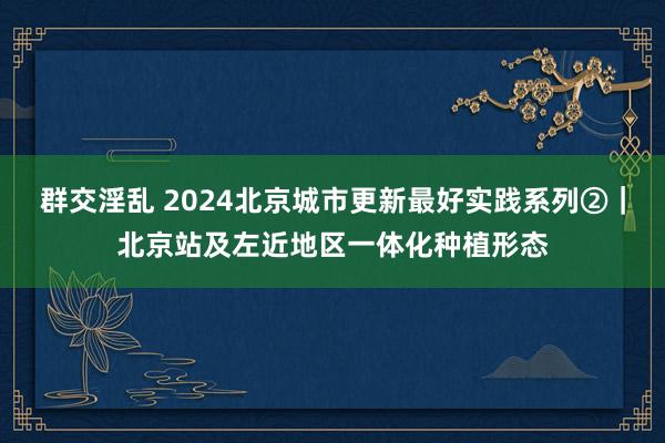 群交淫乱 2024北京城市更新最好实践系列②｜北京站及左近地区一体化种植形态