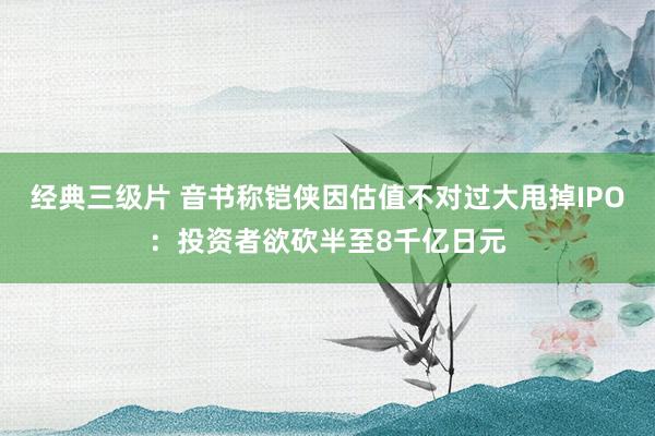 经典三级片 音书称铠侠因估值不对过大甩掉IPO：投资者欲砍半至8千亿日元