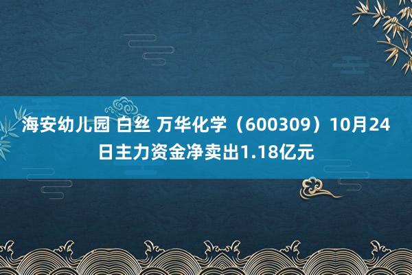 海安幼儿园 白丝 万华化学（600309）10月24日主力资金净卖出1.18亿元