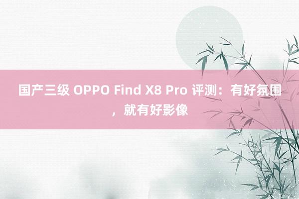 国产三级 OPPO Find X8 Pro 评测：有好氛围，就有好影像