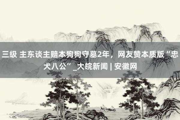 三级 主东谈主赔本狗狗守墓2年，网友赞本质版“忠犬八公”_大皖新闻 | 安徽网