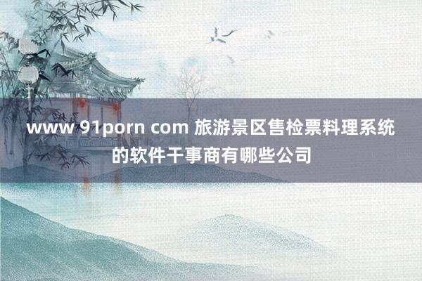 www 91porn com 旅游景区售检票料理系统的软件干事商有哪些公司