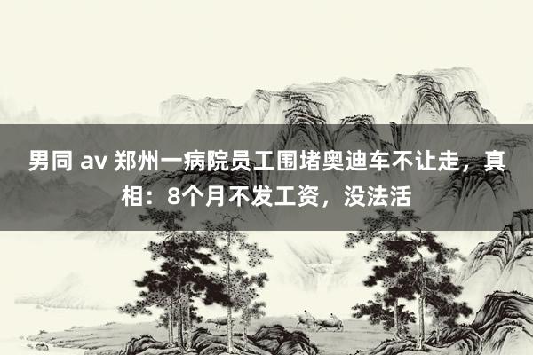 男同 av 郑州一病院员工围堵奥迪车不让走，真相：8个月不发工资，没法活