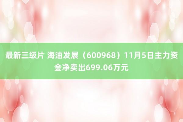 最新三级片 海油发展（600968）11月5日主力资金净卖出699.06万元