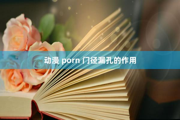 动漫 porn 门径漏孔的作用