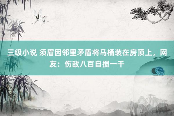 三级小说 须眉因邻里矛盾将马桶装在房顶上，网友：伤敌八百自损一千