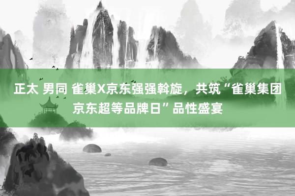 正太 男同 雀巢X京东强强斡旋，共筑“雀巢集团京东超等品牌日”品性盛宴