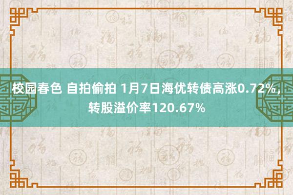 校园春色 自拍偷拍 1月7日海优转债高涨0.72%，转股溢价