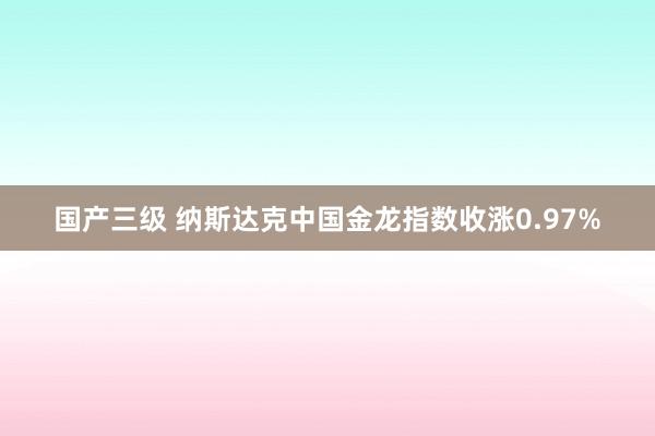 国产三级 纳斯达克中国金龙指数收涨0.97%